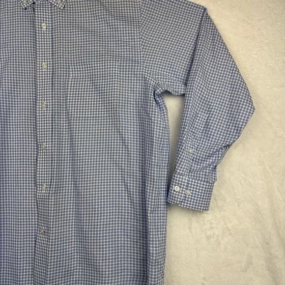 Daniel Cremieux Signature Collection Blue Plaid Long Sleeve Shirt Men Med - Picture 3 of 14